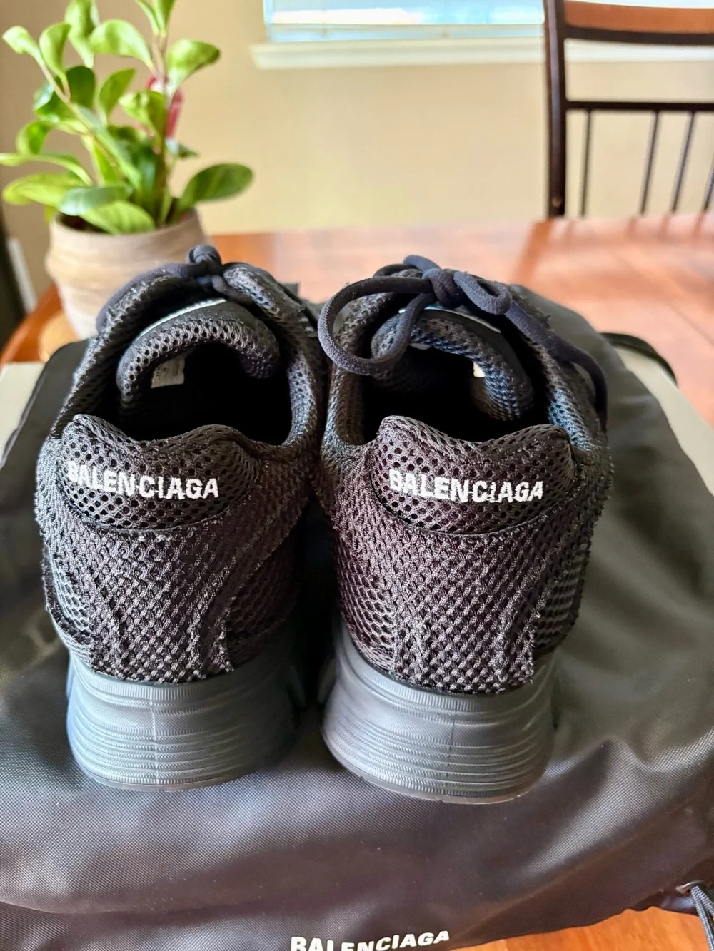 Balenciaga Men's Black Mesh Athletic Sneakers